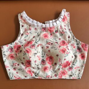 Hakoba highneck Blouse - BaigePeach