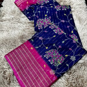 Malai Silk Saree NavyBlue