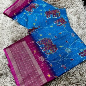 Malai Silk Saree Blue