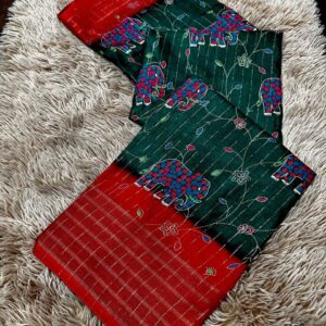 Malai Silk Saree Green