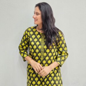 Cotton Short Kurti-Yellow