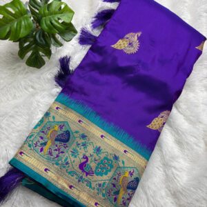 Morani Paithani - Royal Blue