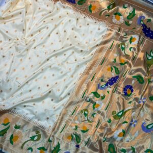 MAHARANI PAITHANI_ OFF WHITE