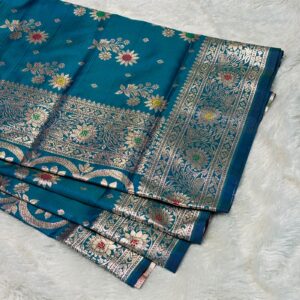 Fulavanti Saree sky-blue