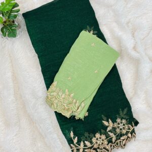 Spece Silk Designer Saree GREEN