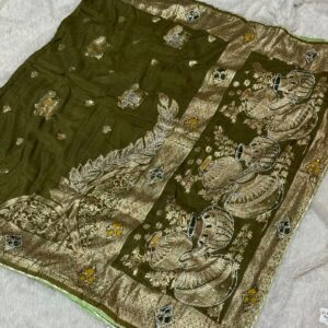 Makhan Handi Saree_Mehandi