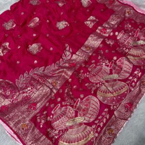 Makhan Handi Saree_Pink