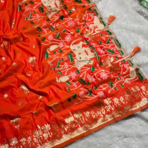 Gomata Kamal Pushp Paithani_ORANGE