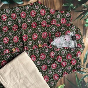 Geet Khadi Cord Set for Women :Mehandi