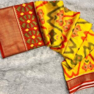 Patola Malai Print Silk Saree