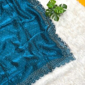 Jimi Chu Designer Saree with Stone Work -MORPANKHI