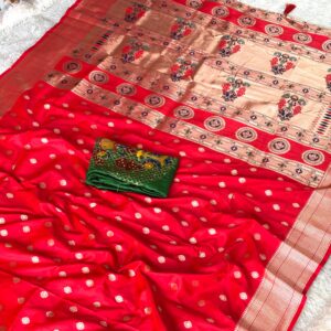 Navarang Kalanjali Paithani Navaratri Special- RED