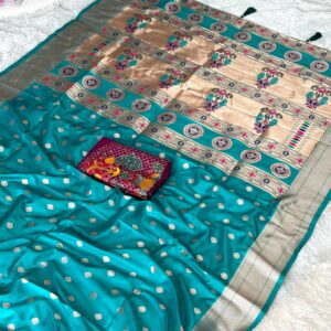 Navarang Kalanjali Paithani  Navaratri Special- MORPANKHI