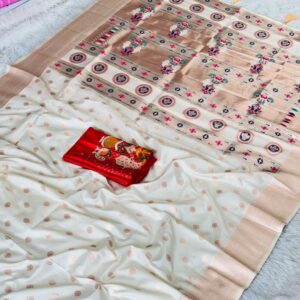 Navarang Kalanjali Paithani Navaratri Special- OFF WHIT