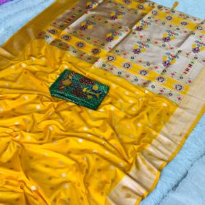 Navarang Kalanjali Paithani Navaratri Special- YELLOW