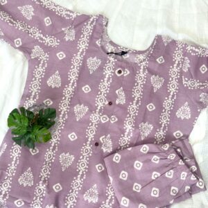 Reena batik dress set : Onion pink